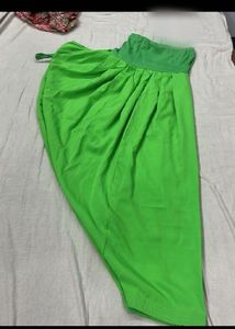 Pink Floral Kurti with Green Patiala Pants