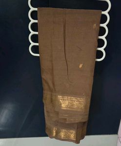 Gorgeous pure cotton saree with Gold Zari