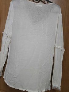 Off White Top With Sequins