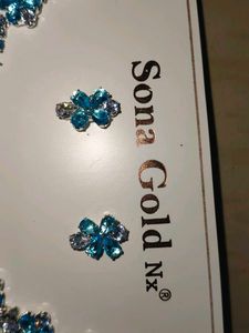 Stunning Blue Flower Jewelry Set