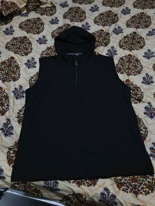 Men's Hoodie Sleeveless Black