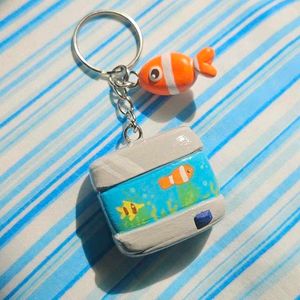 Adorable Fish Tank Keychain