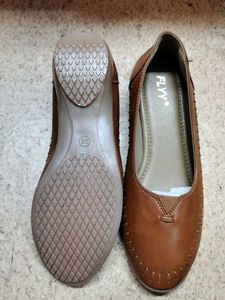 Brown Casual Flat Ballerina Shoes