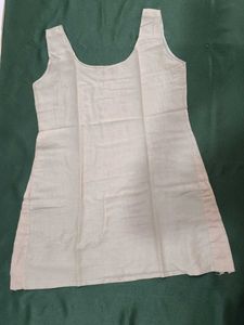 Neted Frock With silwer Block Print