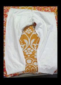 embroidery Black Kurta with White zip Pants Set
