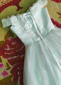 off shoulder gown