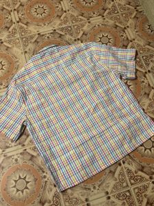 TECHNICOLOUR STRIPED CROPPED SHIRT