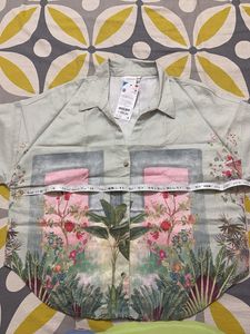 Botanical Print Button-Down Shirt