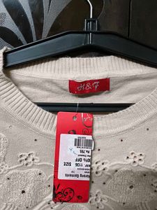Elegant Embellished Knit Top