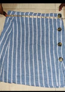 Chic Striped Button-Up Mini Skirt