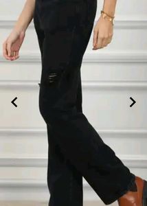 Stylish Ripped Black Jeans