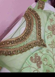 bust 36 Stunning Green Embellished Gown