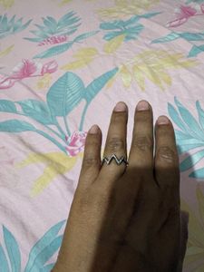 Sparkling Zigzag Silver 925 Ring