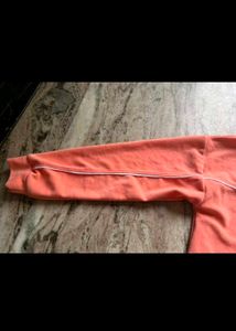 Coral Half Zip Sweatshirt