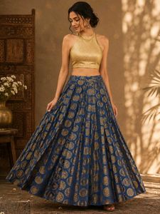 Stunning Grey & Gold ethnic skirt