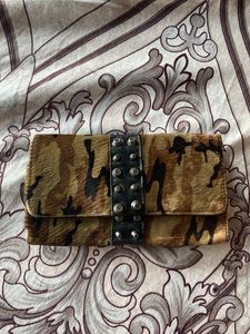 y2k camo wallet with studs
