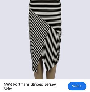 Striped Wrap Skirt