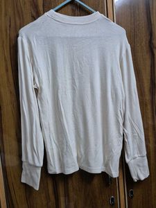 Cream Long Sleeve Top