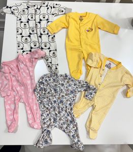 Soft & Cute Baby Onezies - Bundle of 5