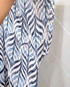 Bohemian Leaf Print Kaftan Tunic