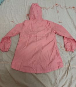Pink Japanese puffer hoodie jacket for women