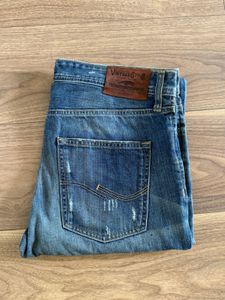 Vintage Style Blue Denim Jeans
