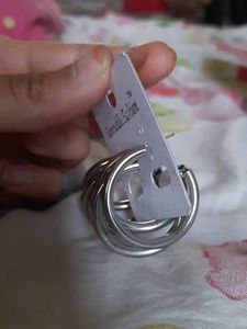 Korean Silver Hoop Earrings