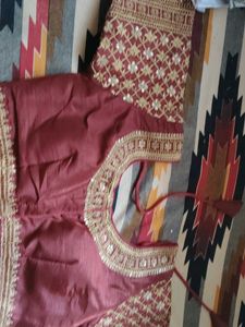 Maroon Embroidered Blouse