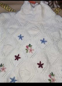 Floral Embroidered Knit Sweater