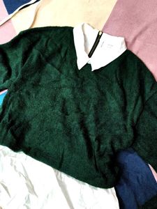 Dark Green Knit Sweater