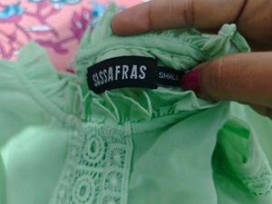 Lime Green Ruffled Top