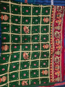 Green Gajji Silk Saree