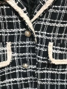 Chic Black &amp; White Plaid Blazer