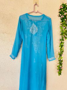 Beautiful Blue Embellished Kurta