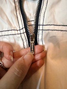 Y2k White Hooded Pullover Top