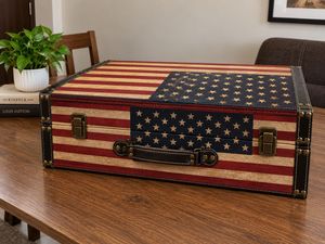 Large American Flag Storage Trunk – Oversized