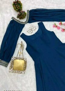 Elegant Teal Ethnic Gown