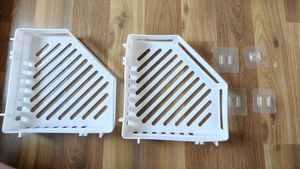 Plastic Bathroom Shelf for Wall, Self-Adhesiv