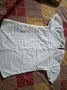 White puff sleeve top