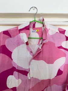 Pink Camo Print Shirt