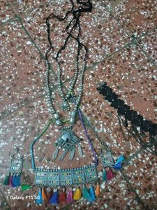 Boho Necklace & Earring Set oxidise jewelry
