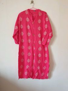 ‼️Price Drop‼️Pink Printed Kurta