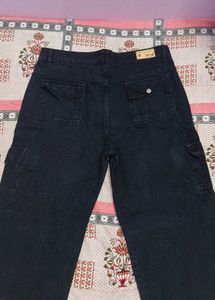 Dark Wash Cargo Jeans