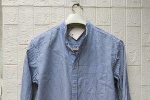New with tag Korean Chic Striped Button-Up Shirt