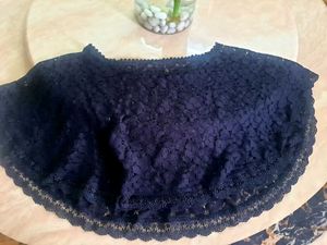 Elegant Navy Lace Shrug
