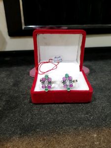 Colorfull Toerings Pure Silver (Wt: 5.600gm)