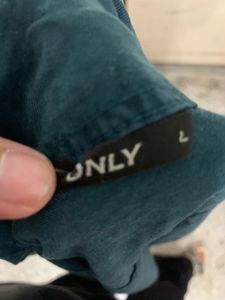 Teal Cropped Denim Jacket