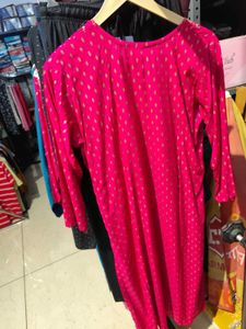 New Pink Embroidered Kurta