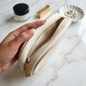 Off White Cosmetic Pouch