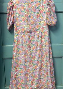 Max Floral printed multicolour A line Midi dress